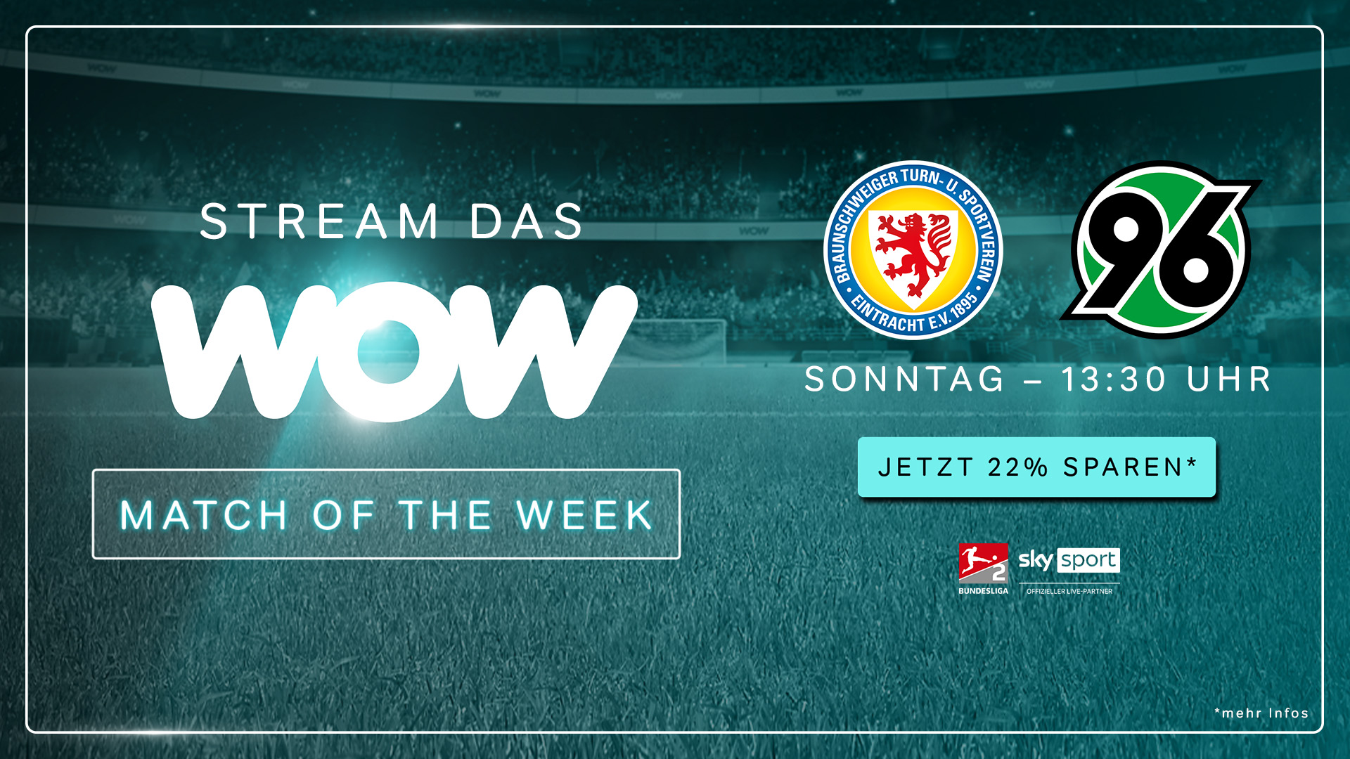 Eine Werbeanzeige zum Derby bei WOW.