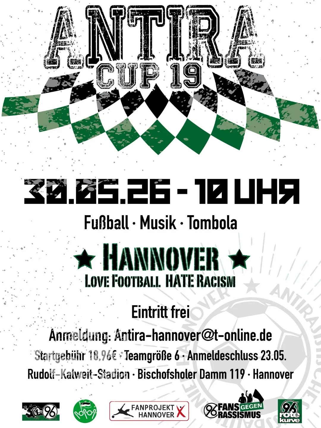 Das Ankündigungsplakat vom Antira-Cup.