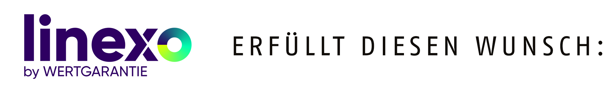 Banner mit dem Linexo-Logo und der Aufschrift "erfüllt diesen Wunsch:".