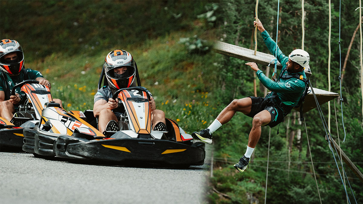 Kart und Hochseil-Parcours.