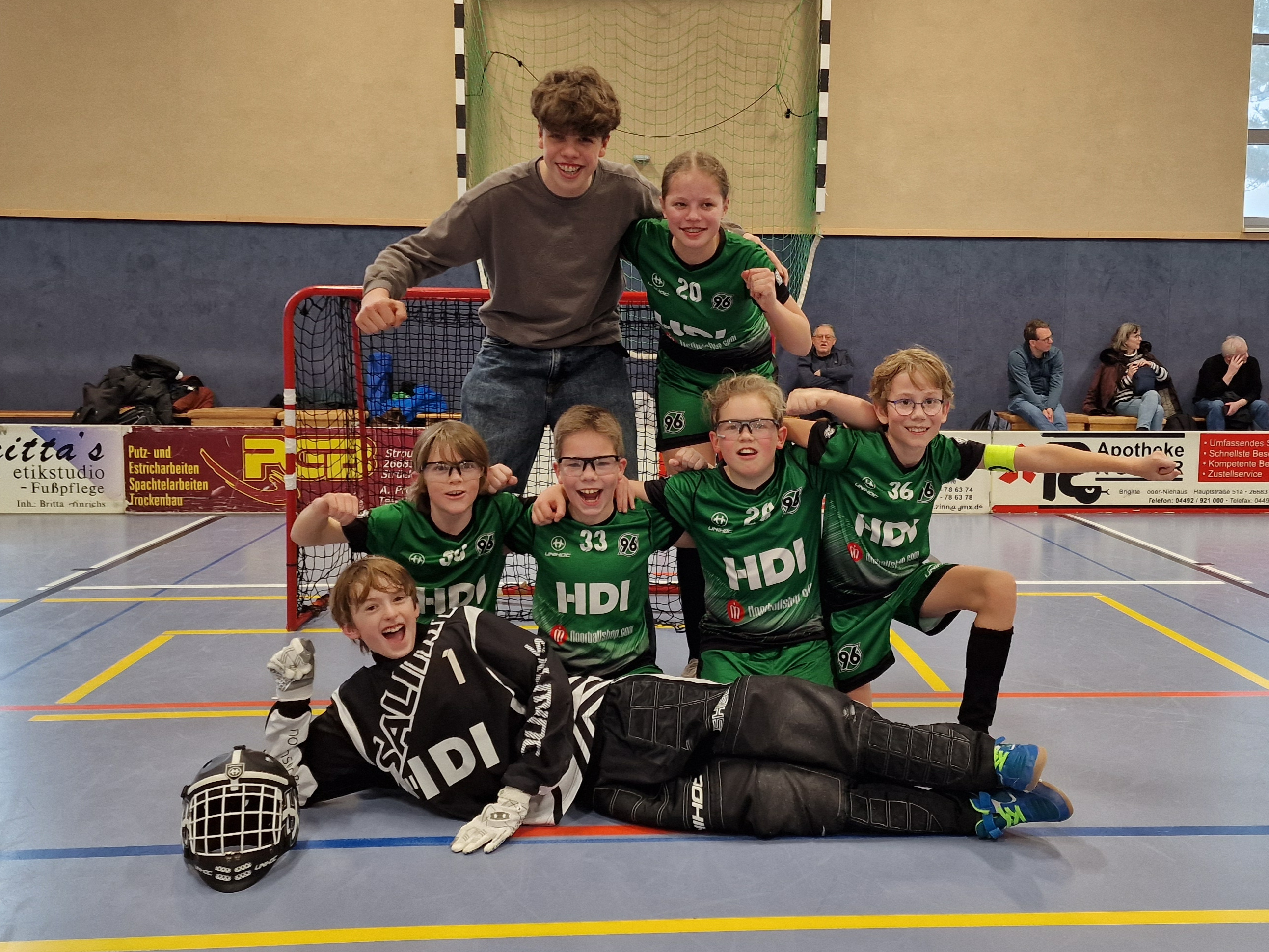 Floorball-Team der Altersklasse U11 von Hannover 96
