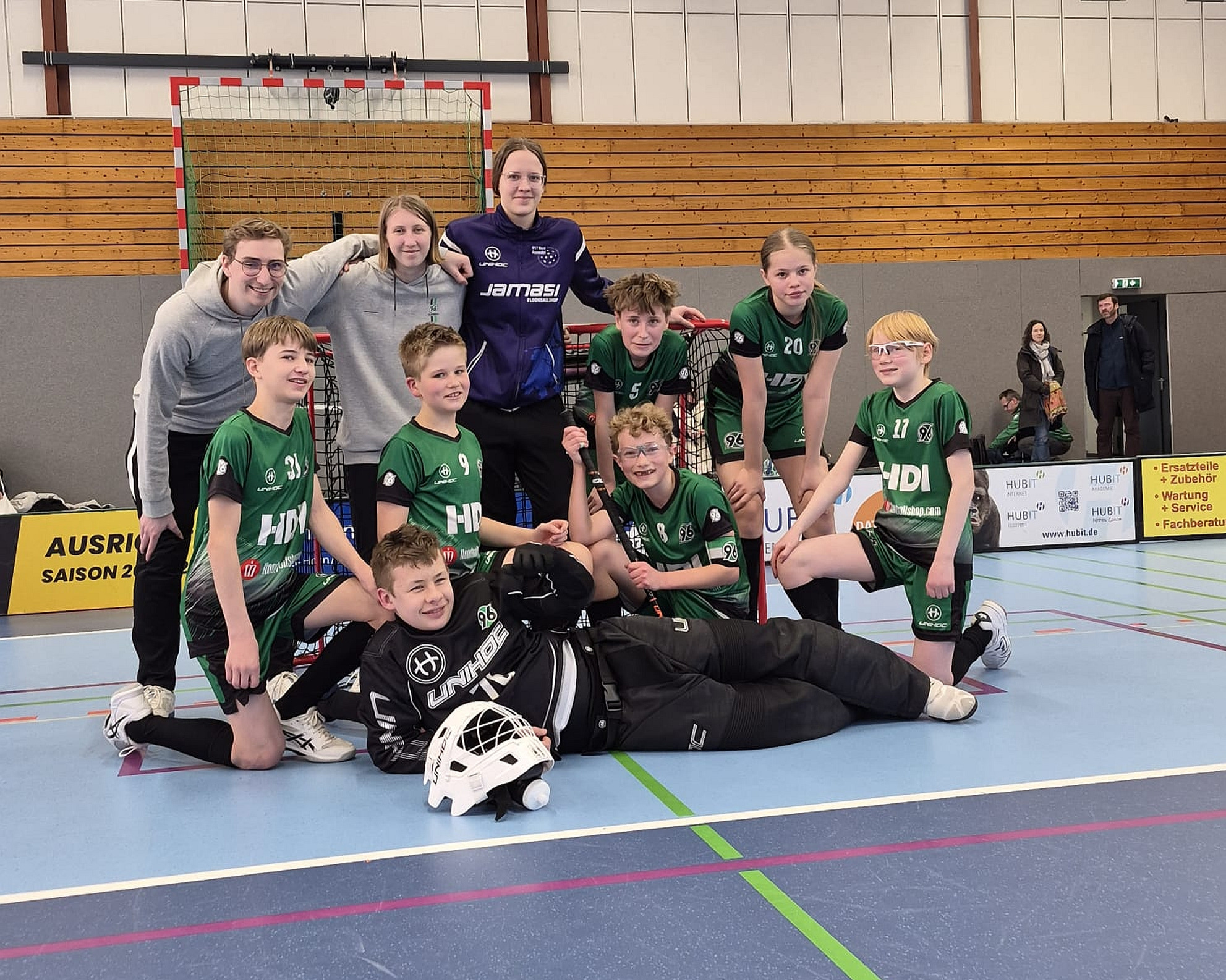Floorball-Team der Altersklasse U13 von Hannover 96