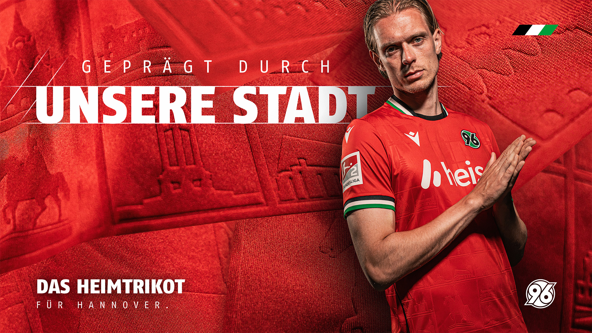 Stefan Thordarson im neuen, roten 96-Trikot.