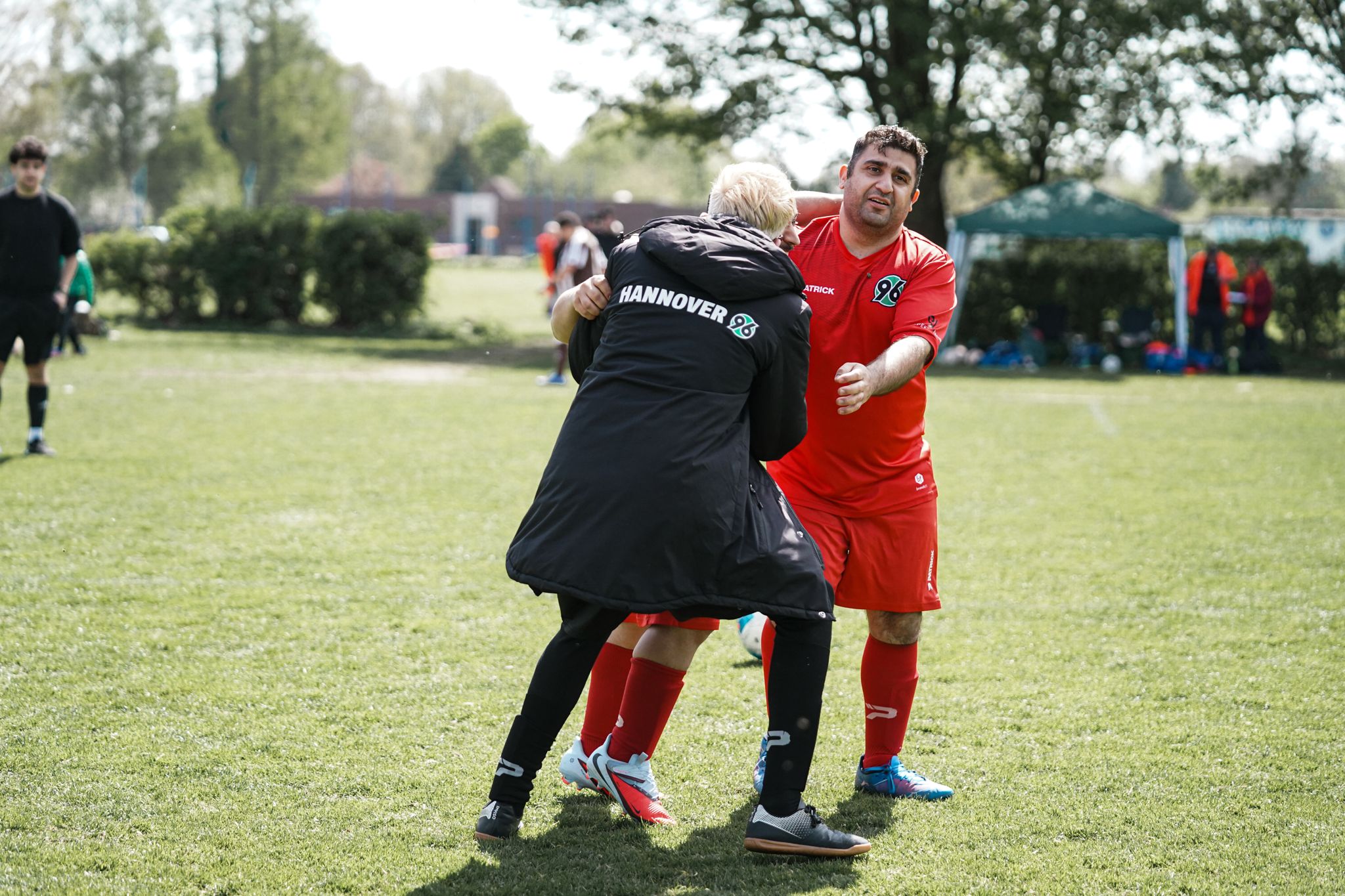 Gemeinsamer Jubel mit dem Trainer