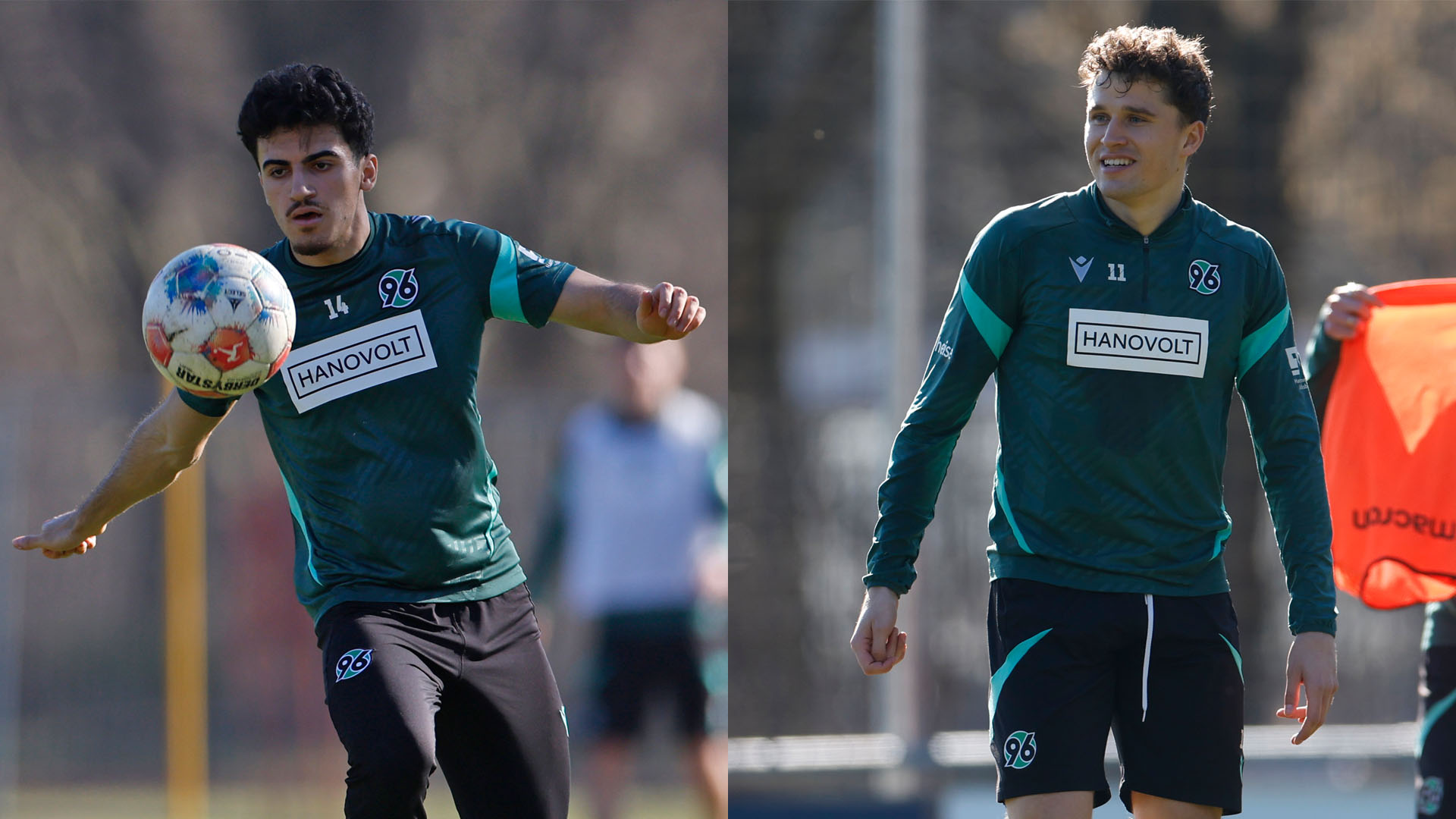 Collage von Husseyn Chakroun und Benedikt Pichler im Training.