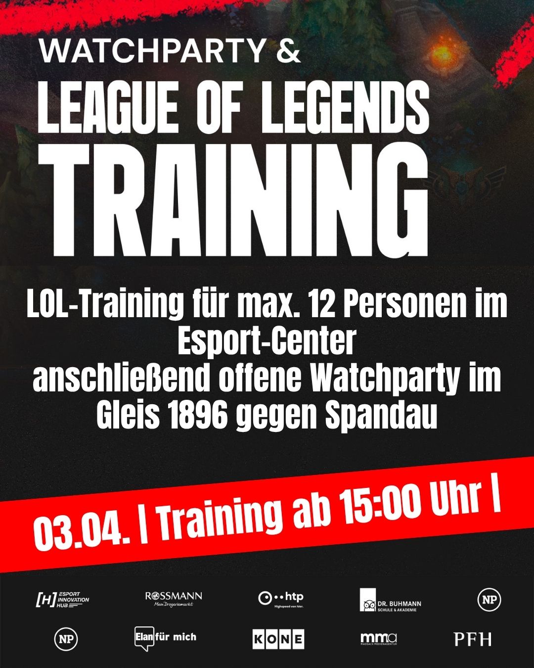 LoL-Training und Watchparty
