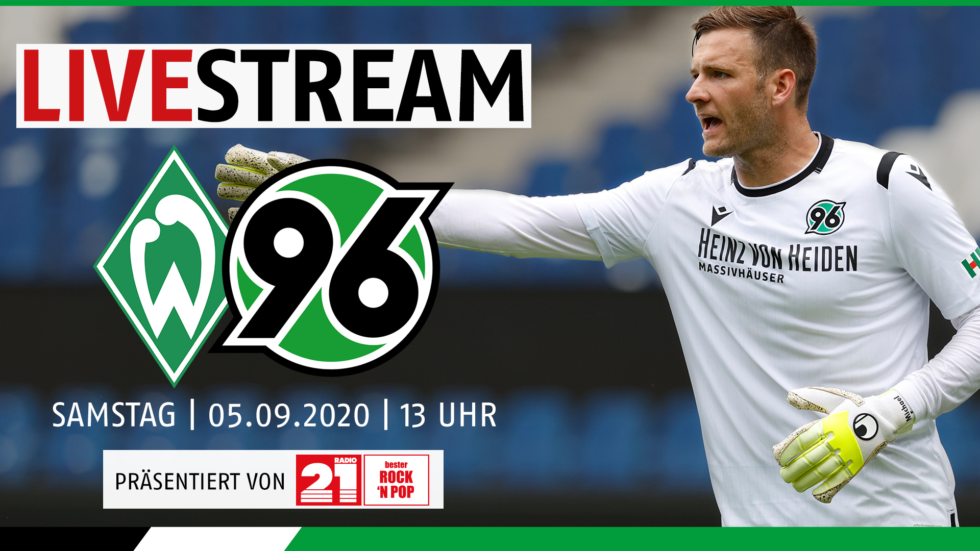 Hannover 96 Samstag um 13 Uhr Härtetest in Bremen im 96TV-Livestream
