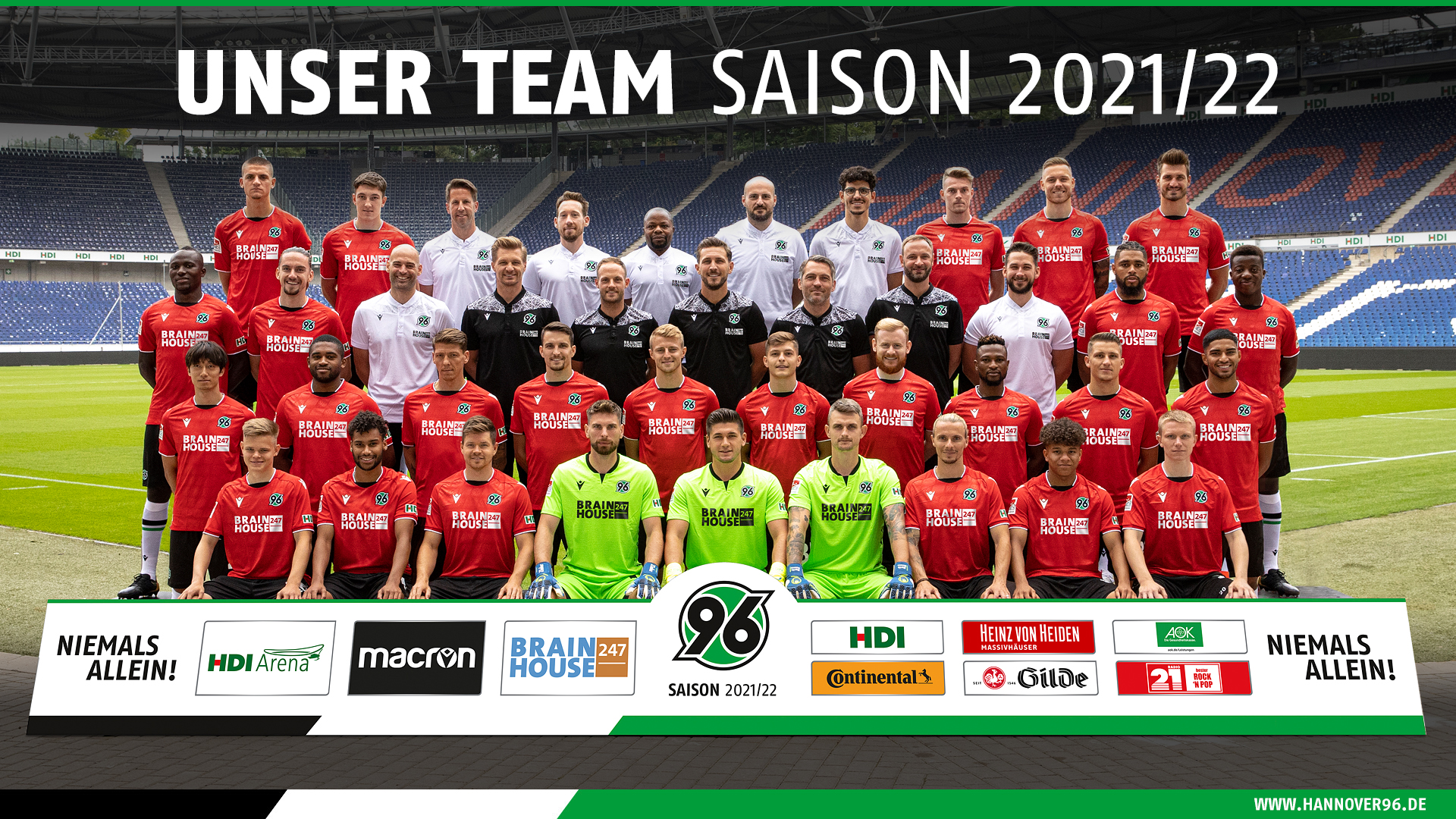 Hannover 96 Mannschaft Stadion Bundesliga Puzzle Spiel 500 Teilig Fußball Neu 
