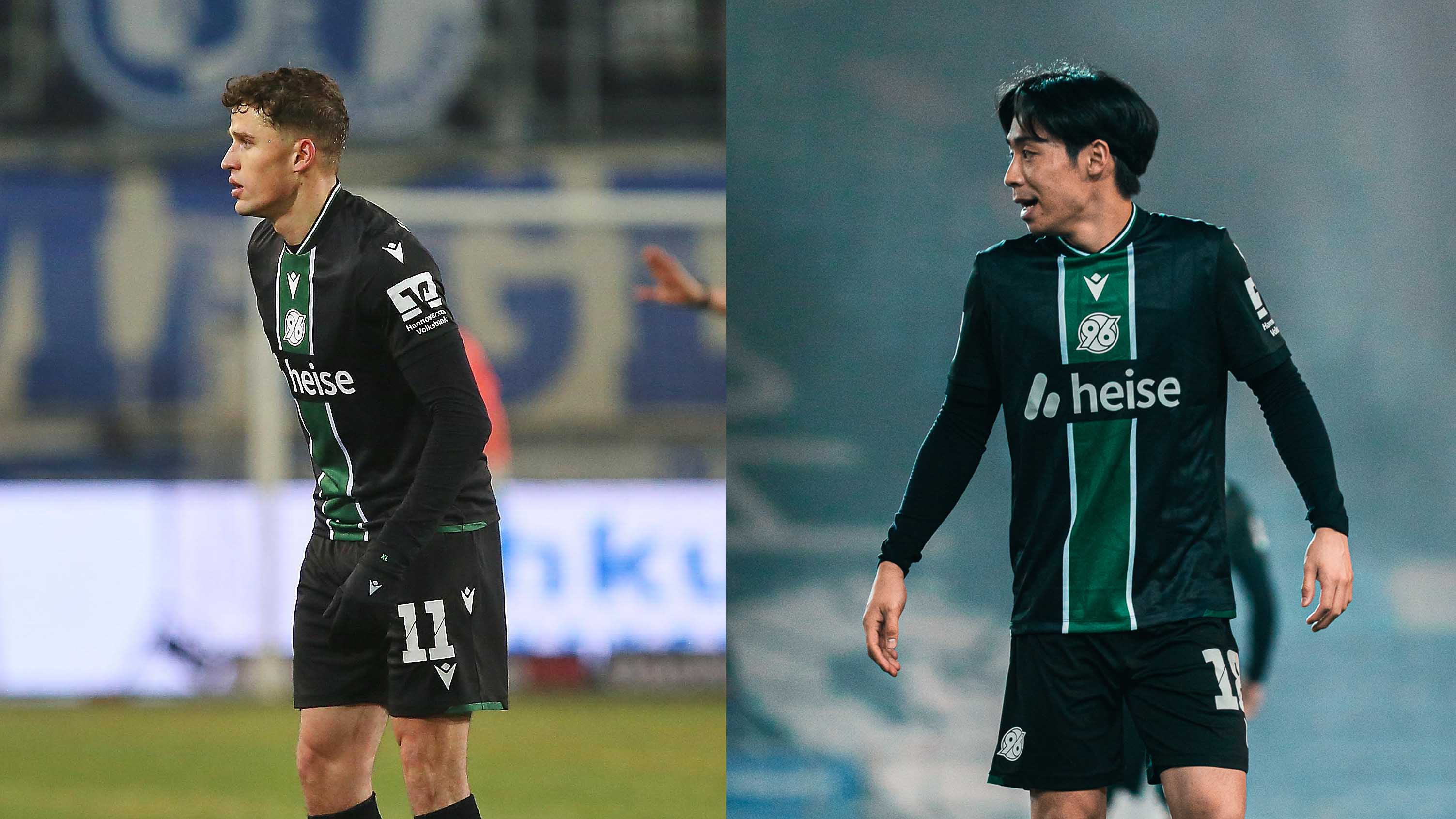 Benedikt Pichler und Daisuke Yokota kamen gegen Magdeburg beide zum Einsatz. (Fotos: IMAGO/dts Nachrichtenagentur; 96/Redaktion)