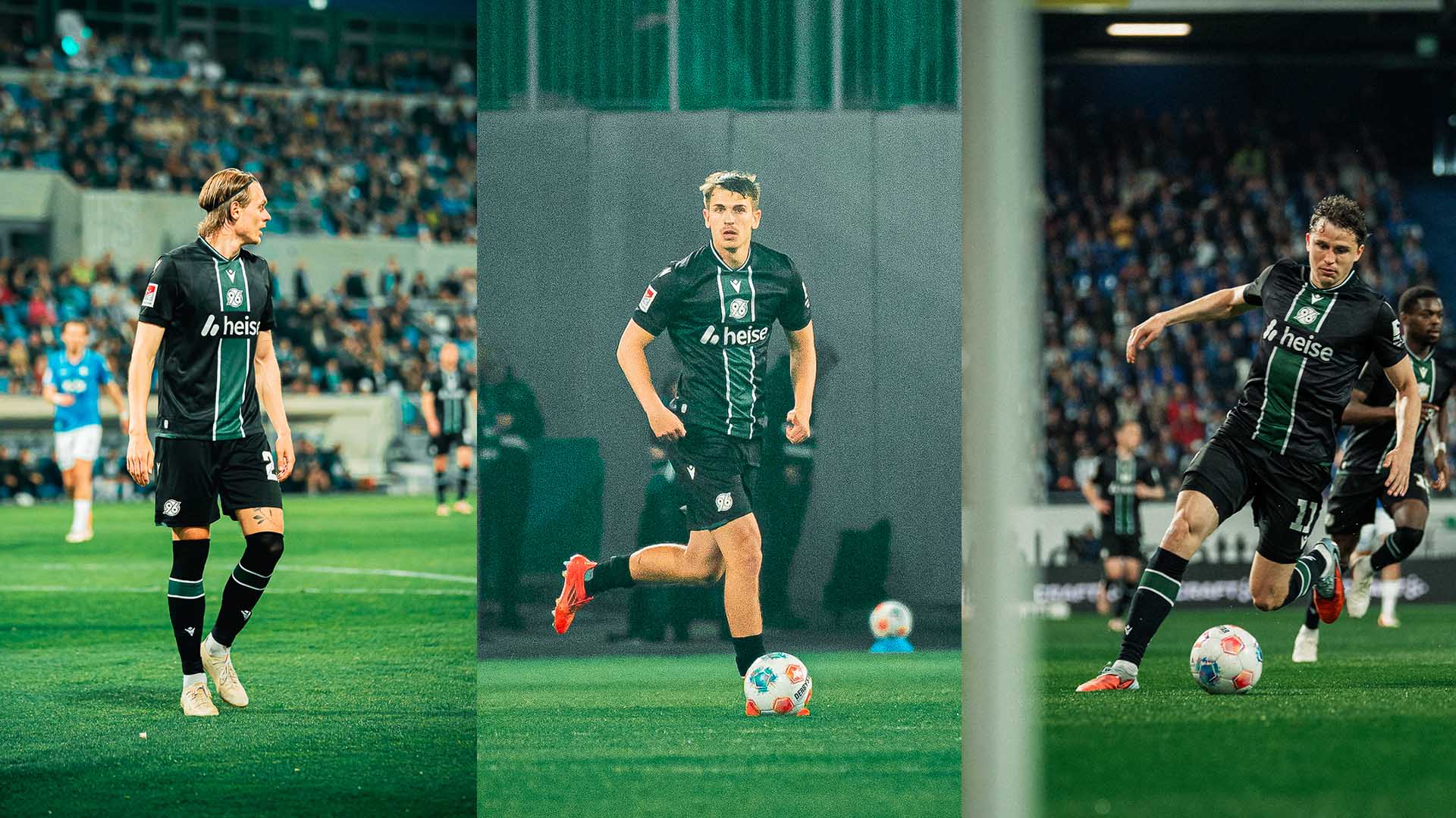 Collage von Spielbildern von Thordarson, Nawrocki und Pichler.