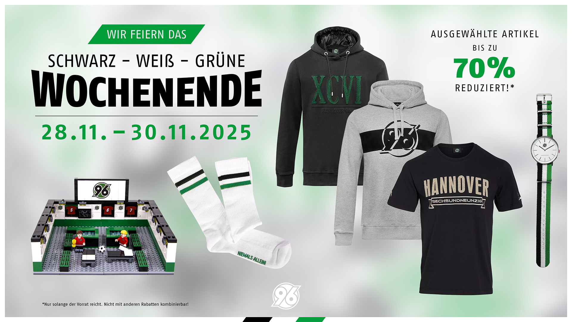 Einige Fanartikel sind auf einer Grafik dargestellt.