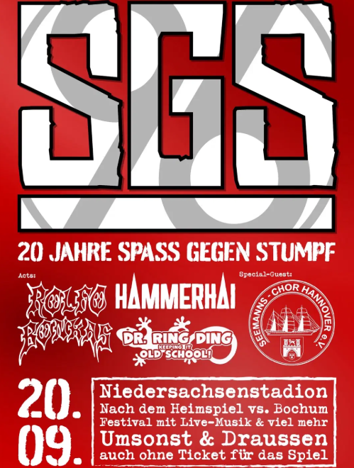 Eine Info-Grafik über das Sßass gegen Stumpf Festival.