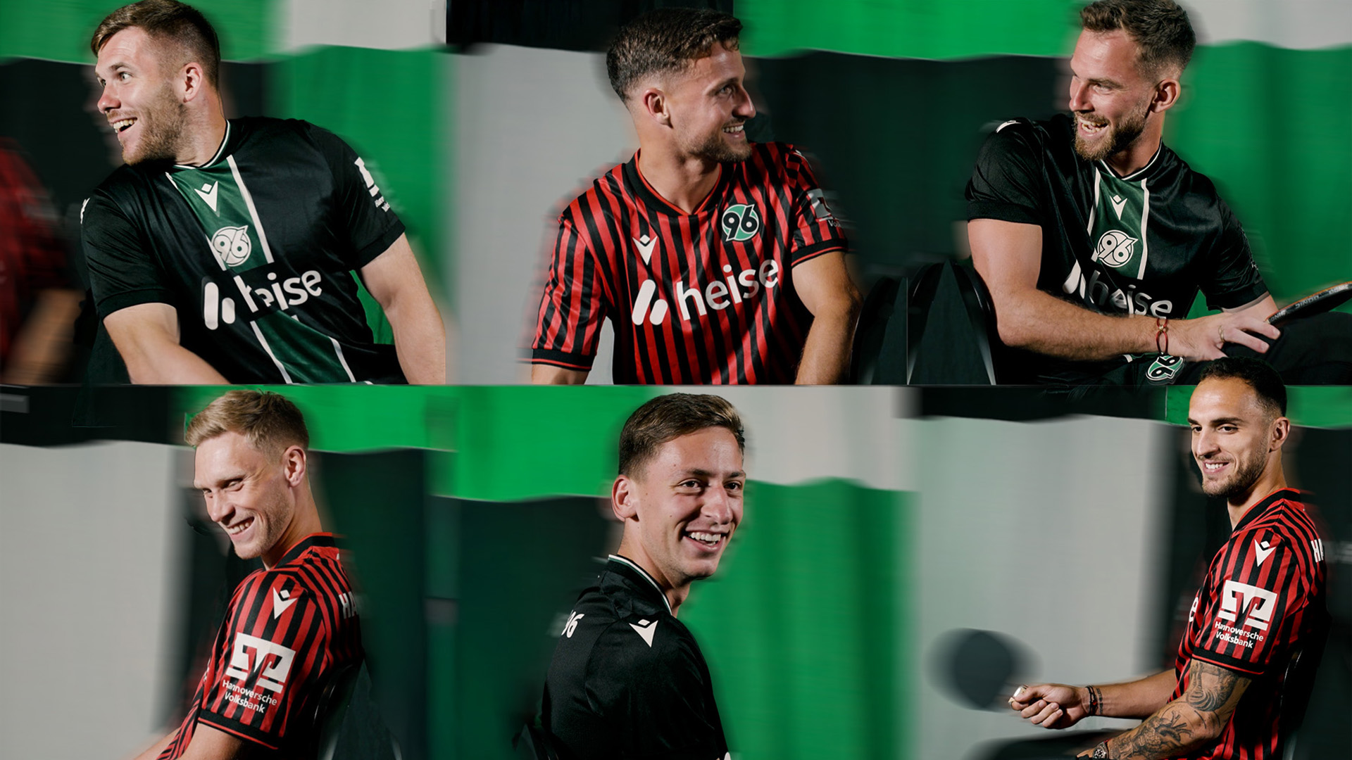 Es sind sechs Spieler zu sehen, die im Zimmerduell gegeneinander antreten.