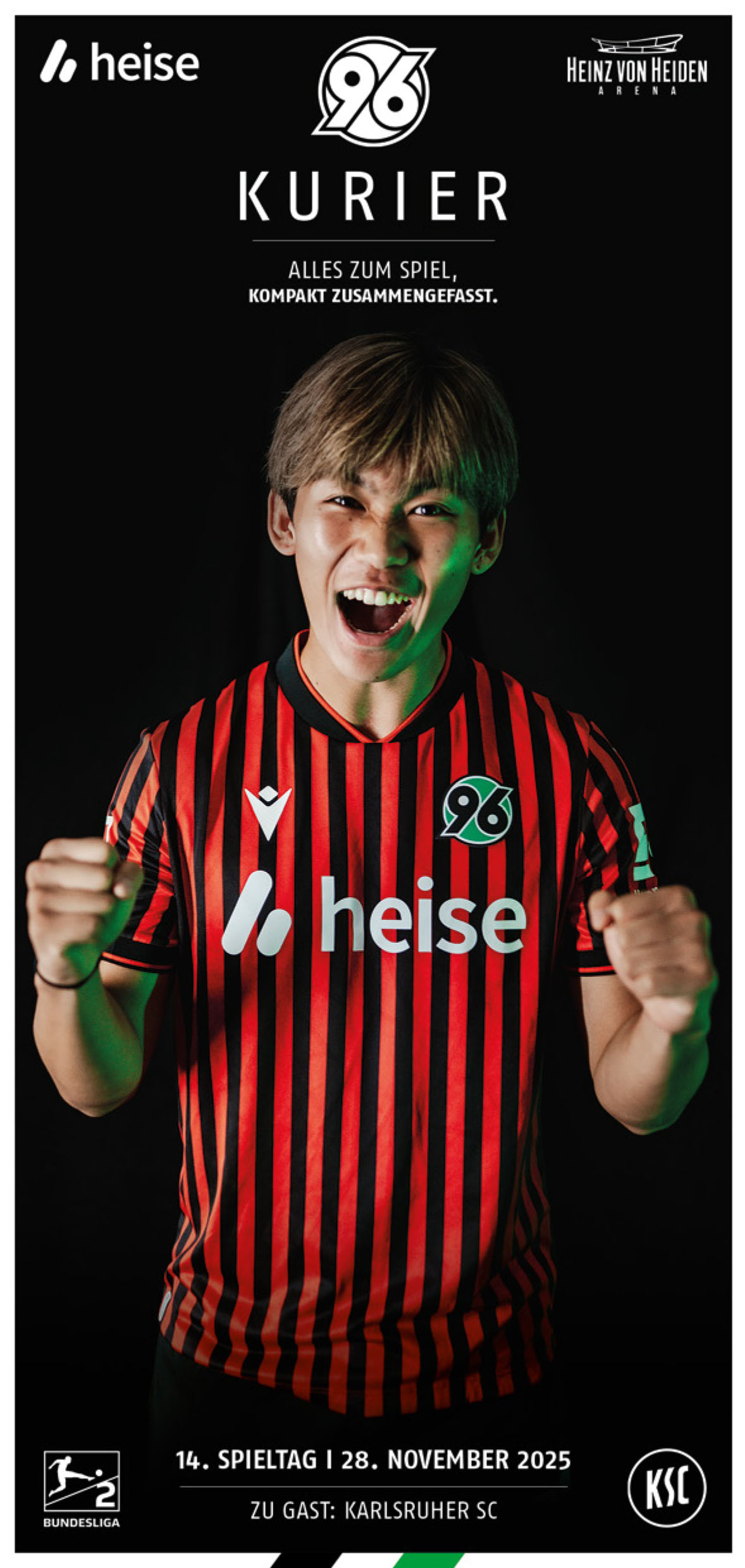 Hayate Matsuda jubelt auf dem Titel des 96-Kuriers.