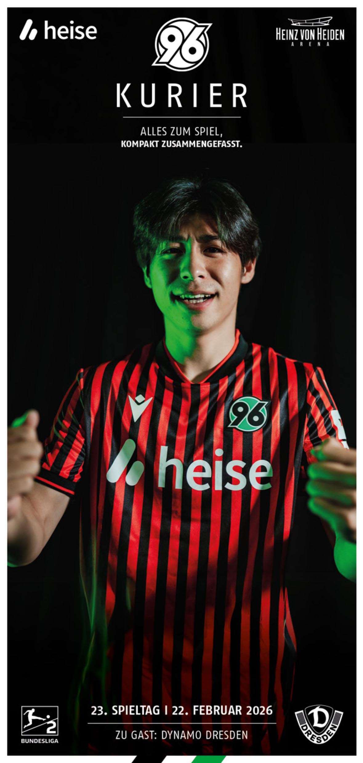 Der Titel des aktuellen 96-Kuriers mit Daisuke Yokota vor schwarzem Hintergrund.