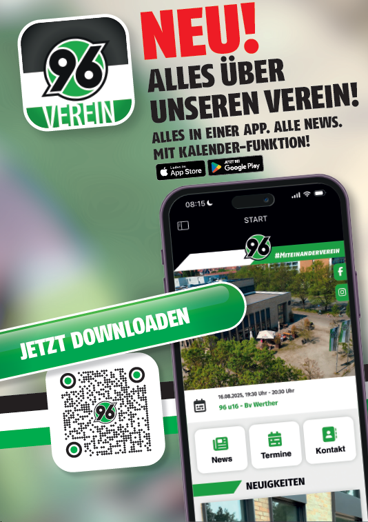 Eine Grafik mit wichtigen infos zu der neuen Vereinsapp.