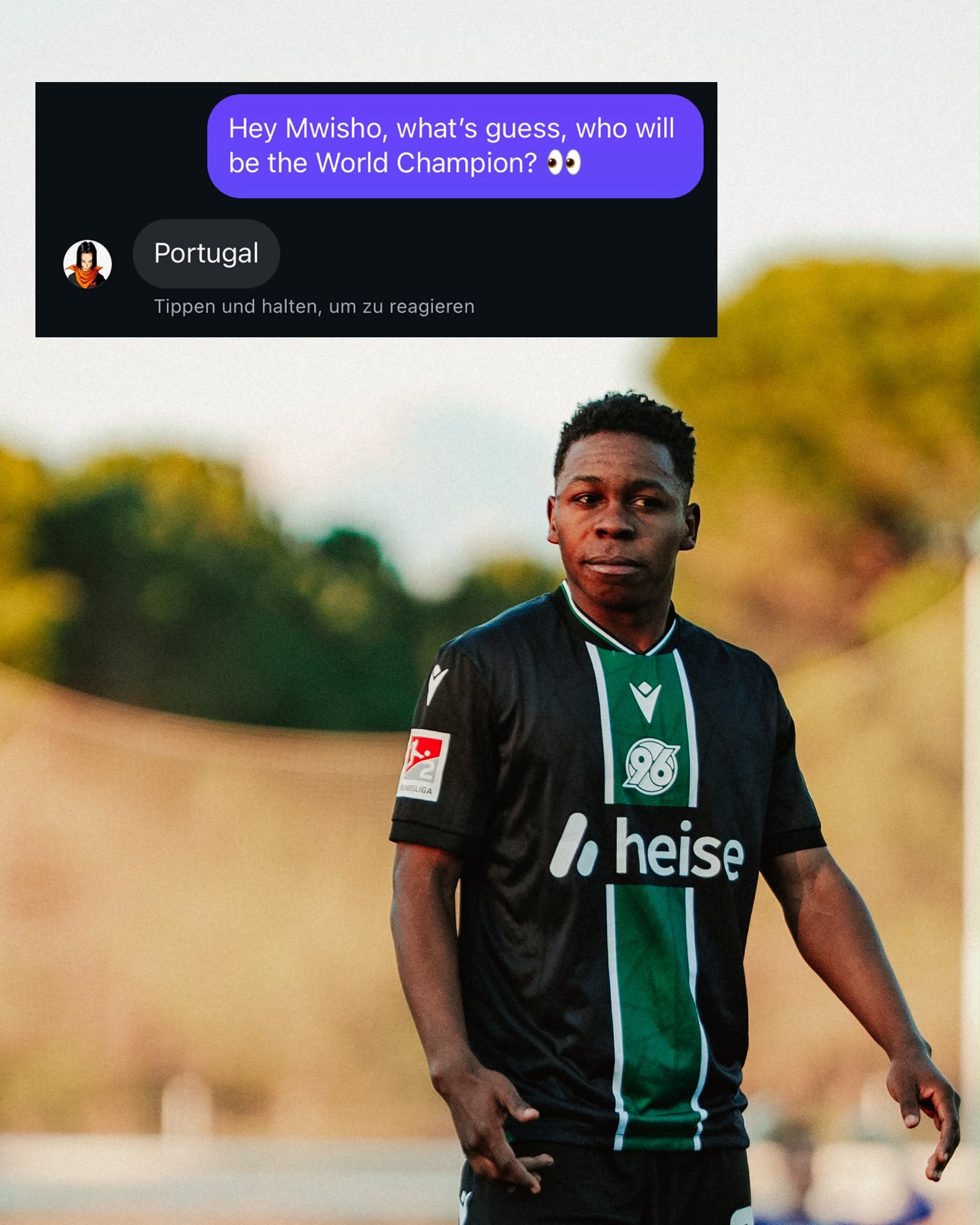 Bild von Mwisho Mhango und sein Tipp: "Portugal."
