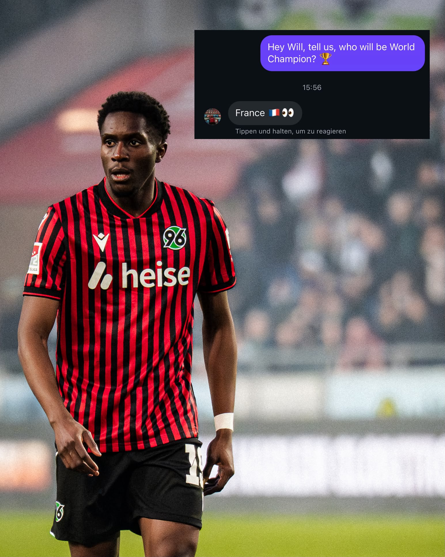 Bild von William Kokolo und sein Tipp: "France".