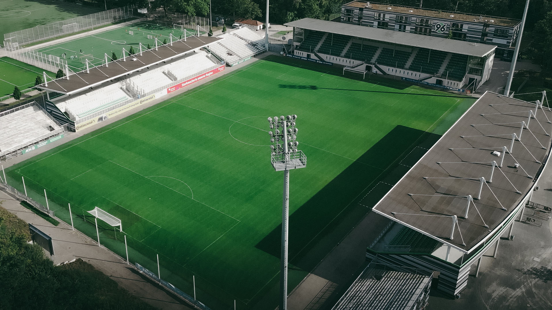 Das Eilenriedestadion aus einer Drohnenperspektive.