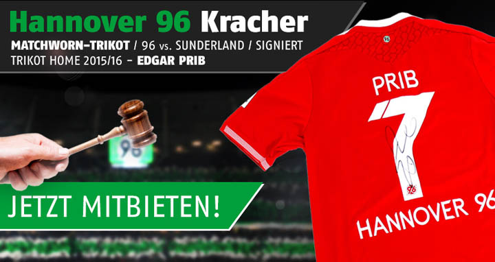 Hannover 96: Signiertes Matchworn-Trikot von Edgar Prib