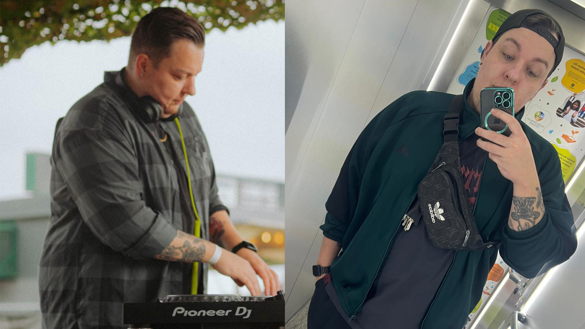 Vergleichsbild von Stefan vor und nach dem Gewichtsverlust.