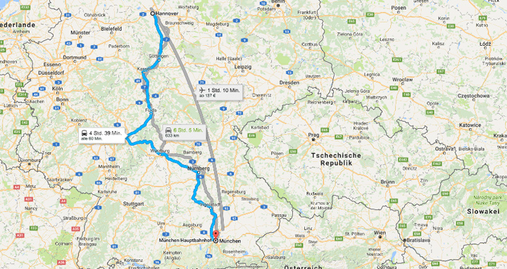 ANFAHRTSWEGE ÜBERSICHT