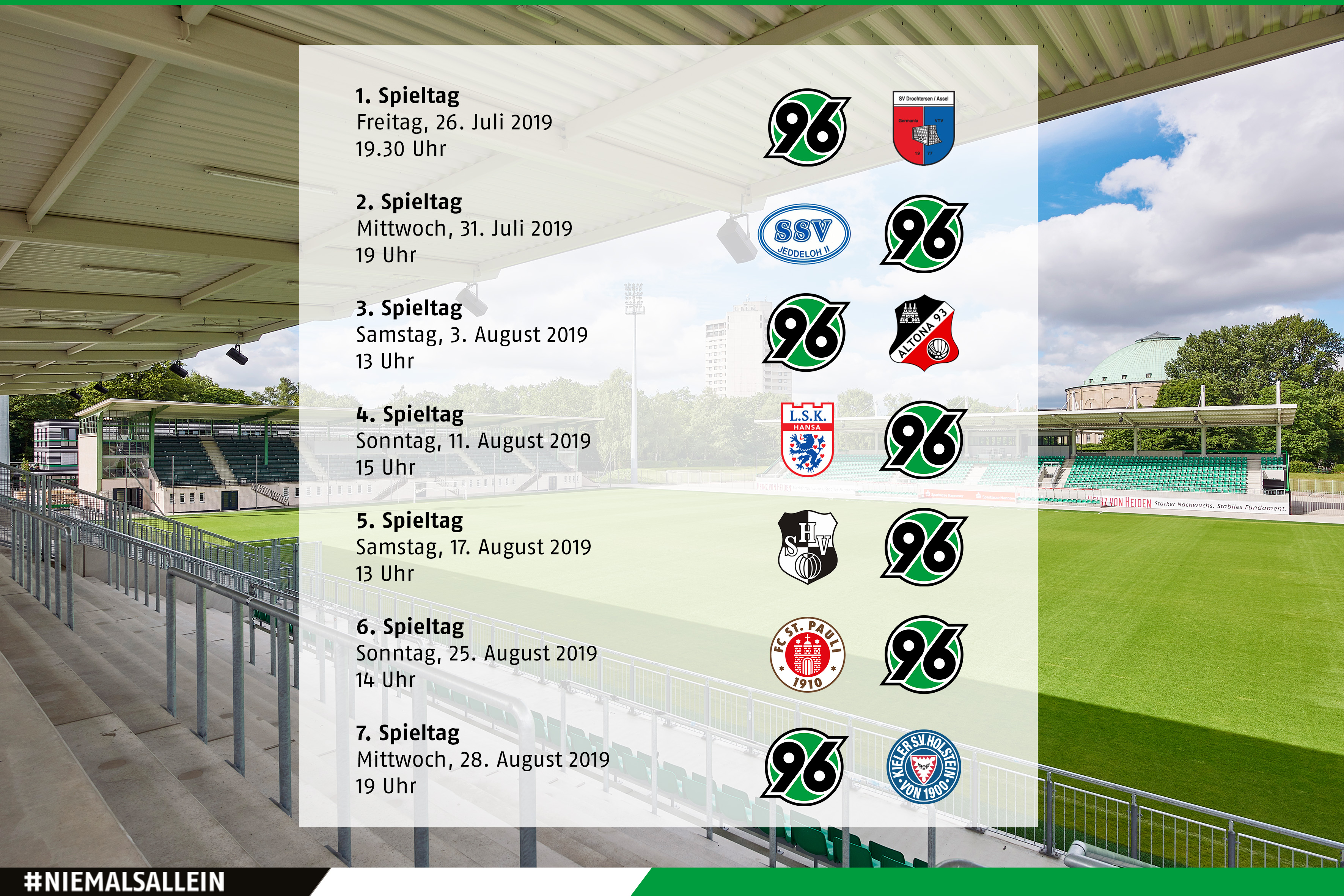 Hannover 96 Spieltage 1 bis 7 Das Auftaktprogramm unserer U23
